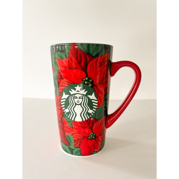 2020 Starbucks Poinsettia Christmas Mug 16 oz - Picture 1 of 6